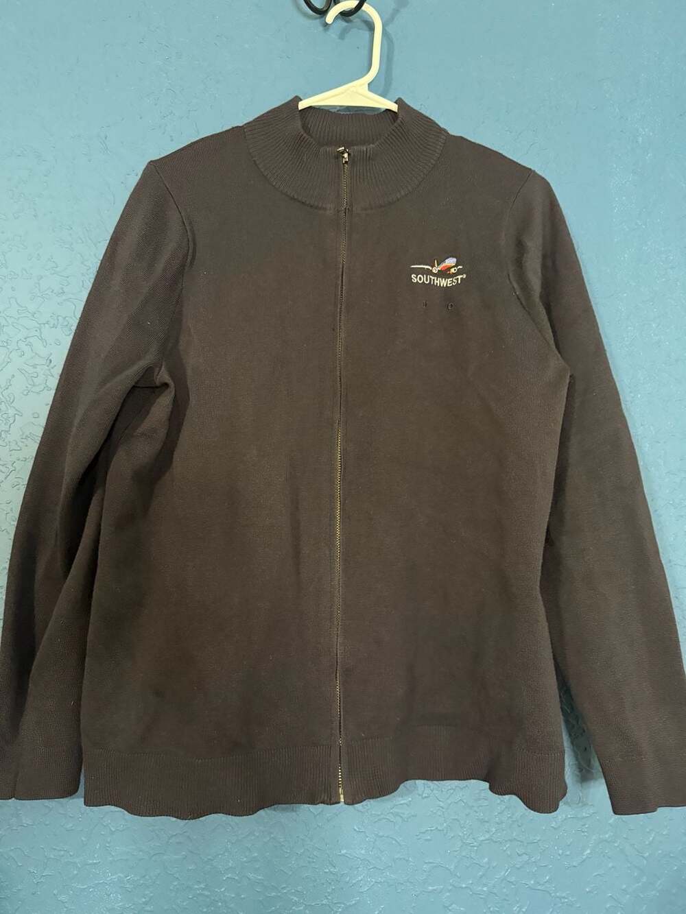 Southwest Airlines Full Zip Knit Sweater Jacket Land’s End Outfitters
